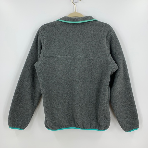 Patagonia Synchilla Snap-T Pullover Grey & Mint Green Sz S - Picture 2 of 10